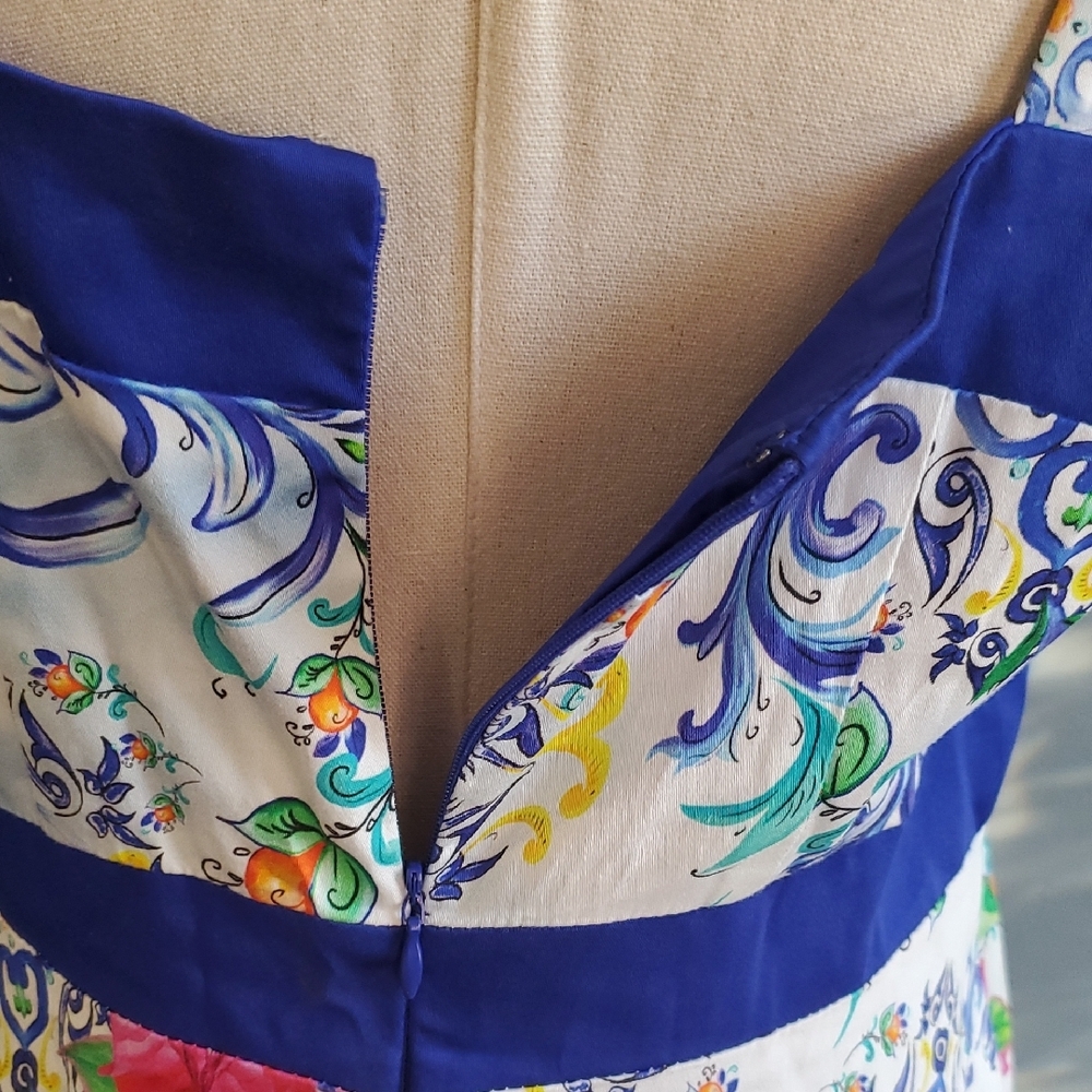 Nwt Boston Proper Floral Dress in Blue and White - Picture 8 of 16